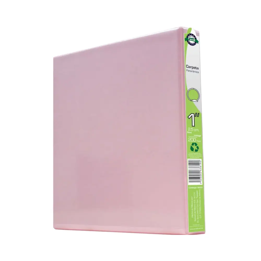 CARPETA SAMSILL C/VENTANA 1 PULG. ROSA PASTEL