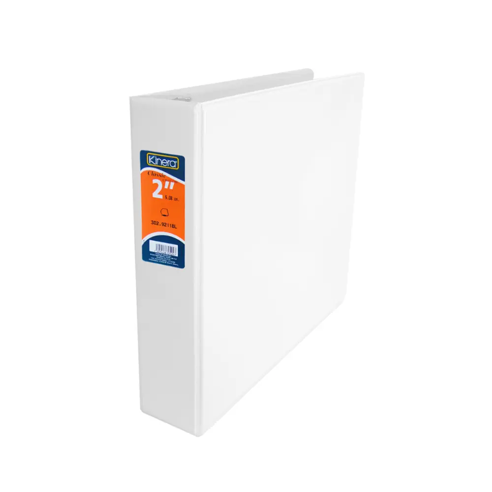 CARPETA KINERA C/VENTANA ARGOLLA D 2 PULG BLANCA MOD.9211BL