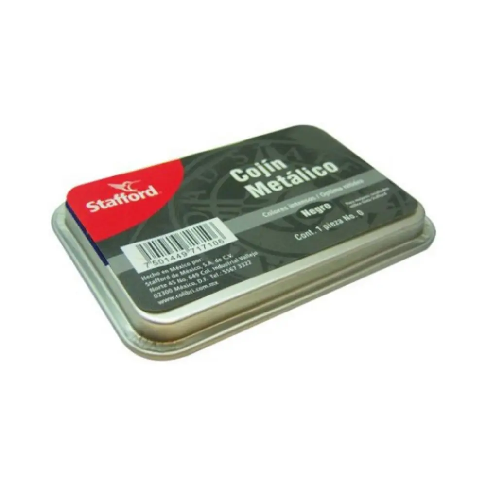 COJIN P/SELLOS METALICO STAFFORD NO.O NEGRO