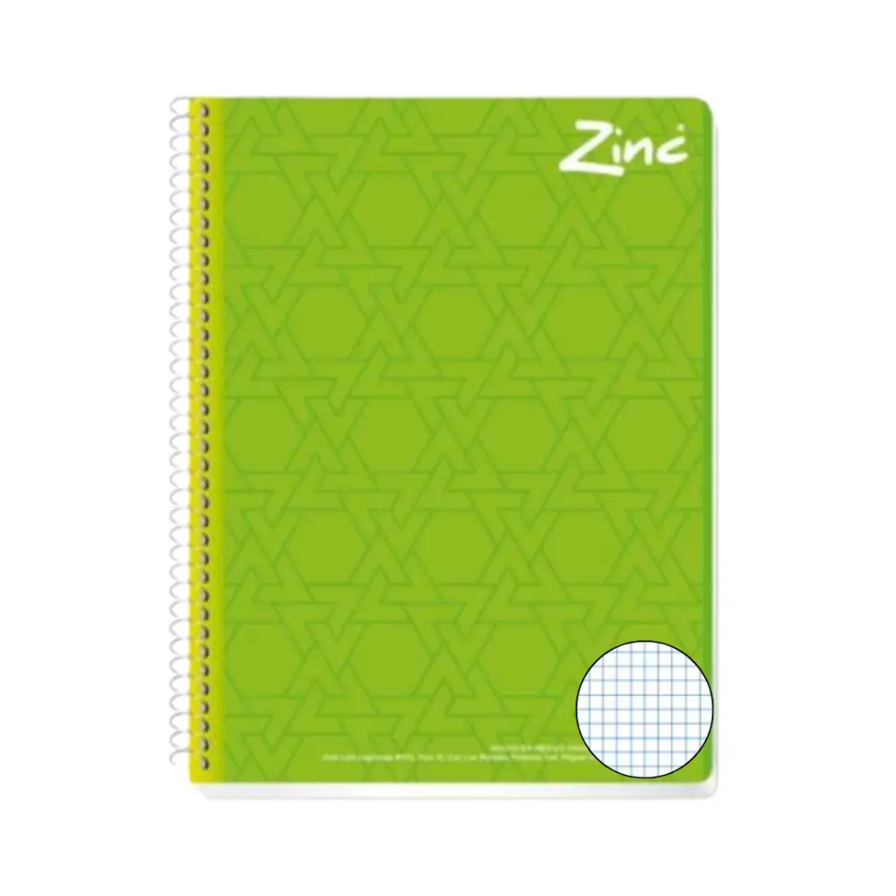 CUADERNO PROFESIONAL ZINC 100 H. CUADRO 7 MM.