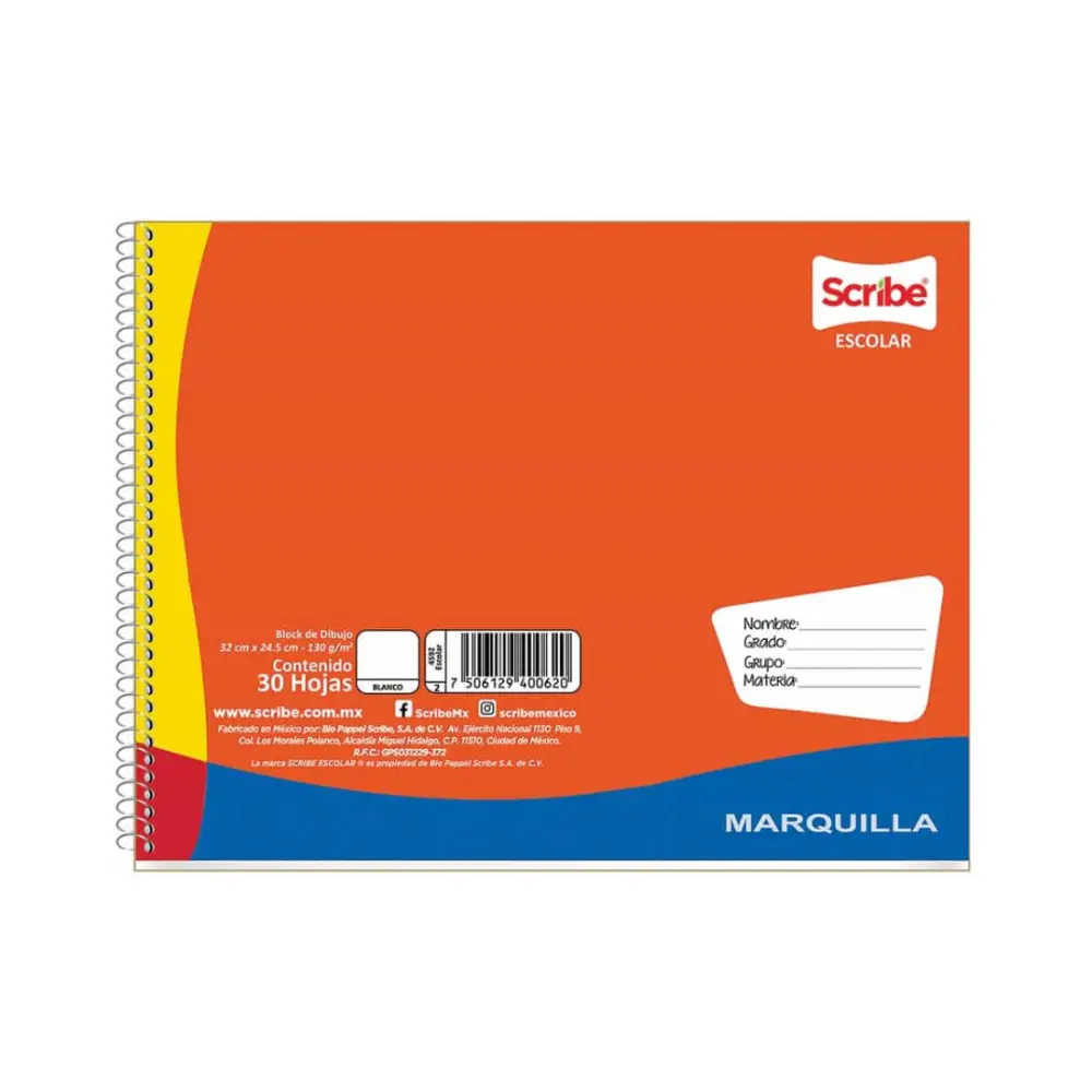 CUADERNO SCRIBE P/DIBUJO 30 HOJAS