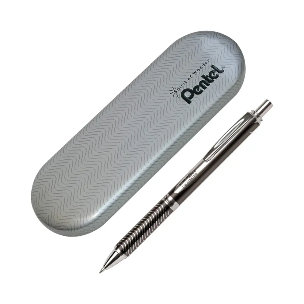 BOLIGRAFO PENTEL ENERGEL STERLING BL407-A PLATA