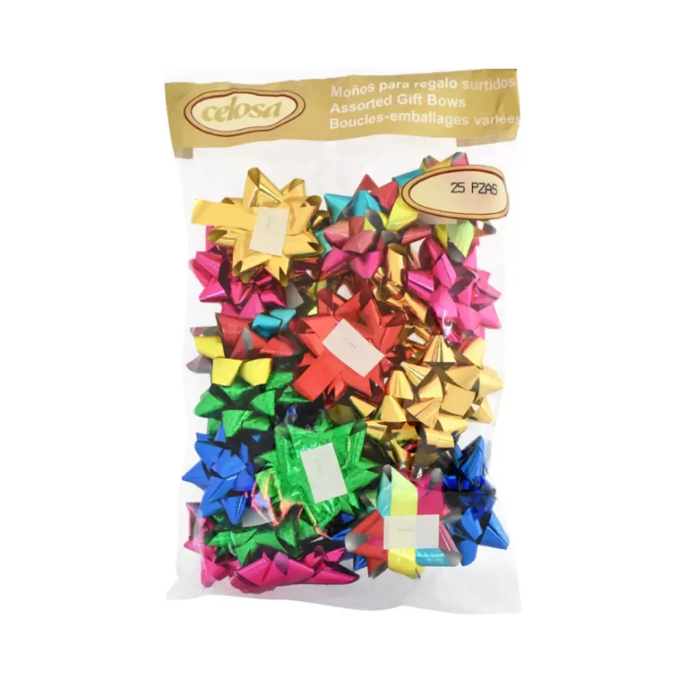 MOÑO 440 ESTRELLA METALICA MEDIANA BOLSA C/25 PZAS.