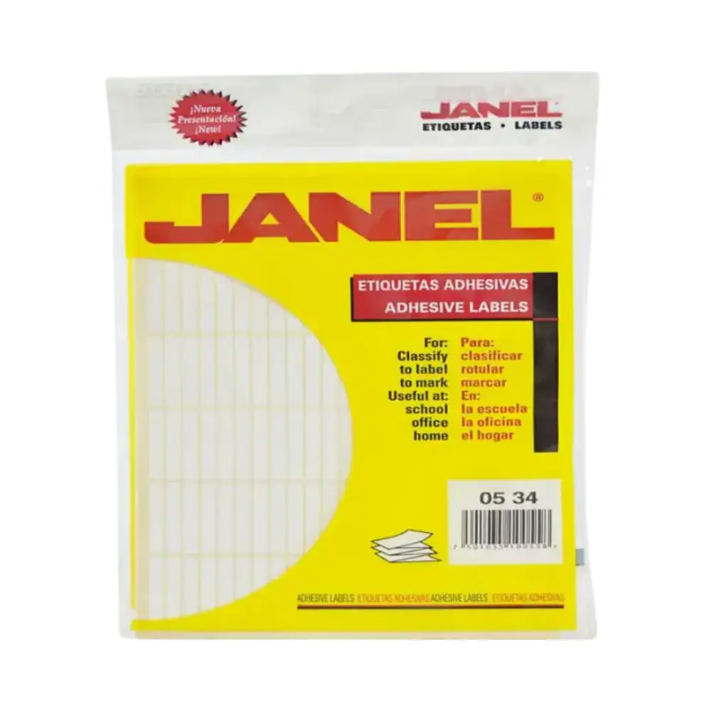 ETIQUETA JANEL 5X34MM.