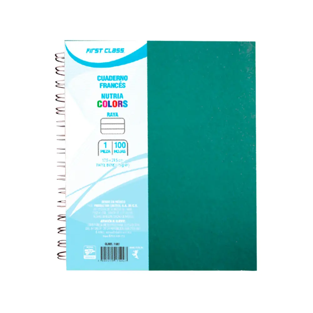 CUADERNO P/DURA FRANCES 100 H. NUTRIA COLORS